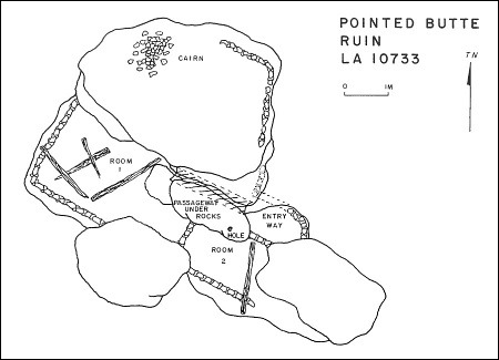 Pointed Butte Pueblito Map