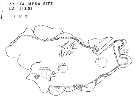 Prieta Mesa Pueblito Map