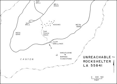 Unreachable Rockshelter Pueblito Map