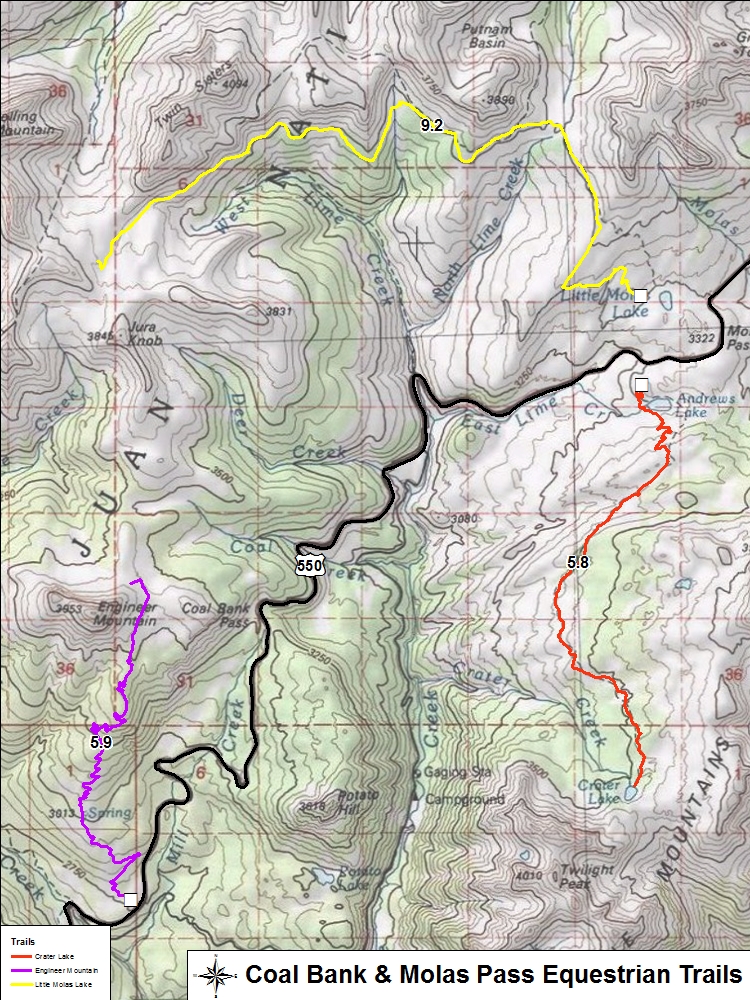 Coal Bank Pass Map