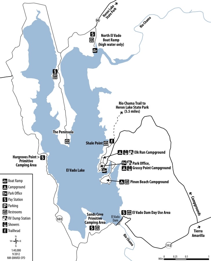 El Vado Lake Park Map