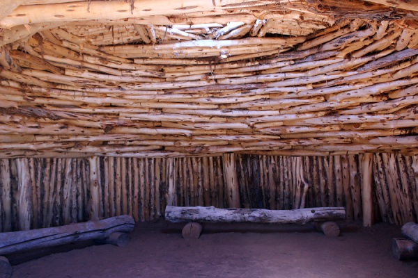 Inside a Navajo Hogan