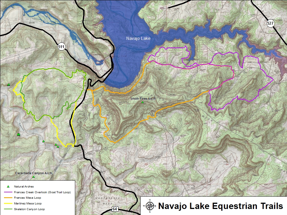 Navajo Lake Map
